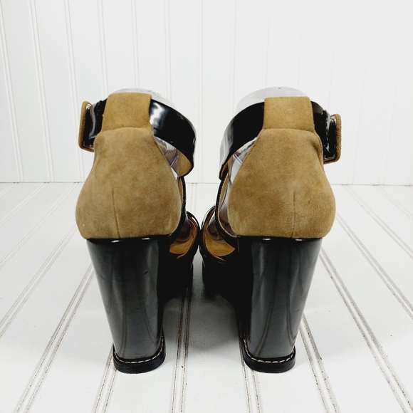 Levity Julissa Black Slip On Platform Wedge Business Casual Sandals I412 - Picture 6 of 12